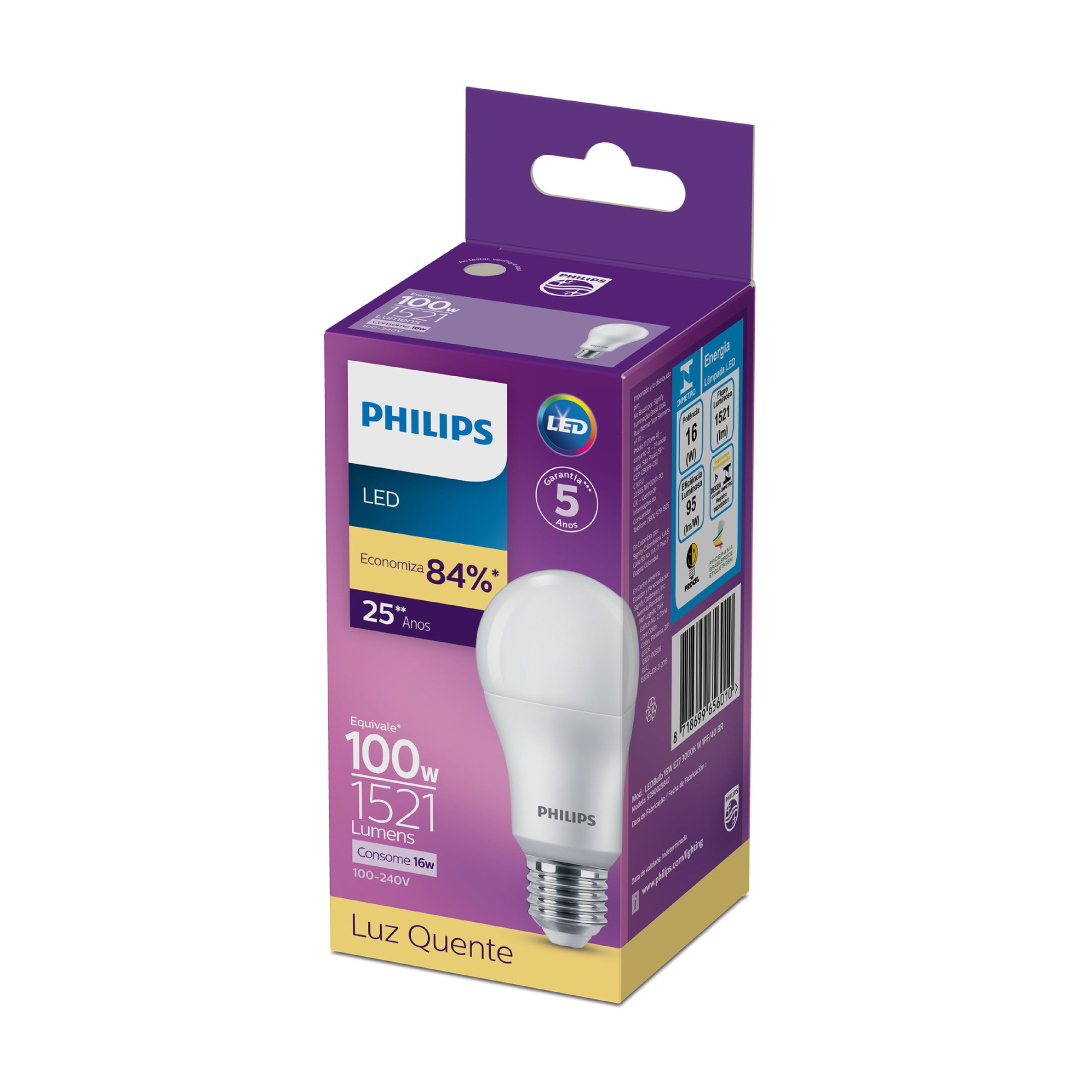Foco LED Philips 16W luz cálida